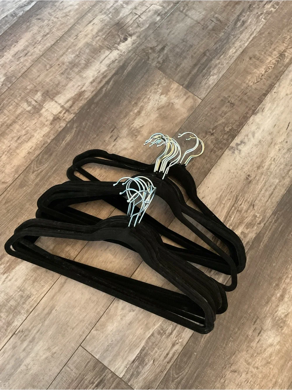 Non-Brand Black Velvet Slimline Clothes Hangers - Set of 25